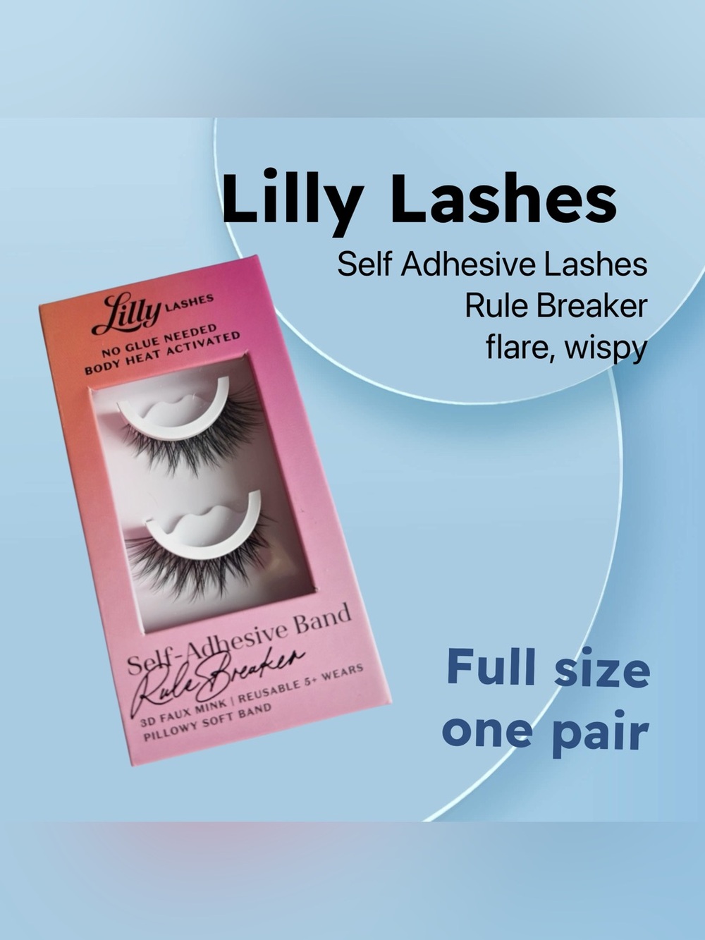 🇺🇸🆕📦NIB LILLY LASHES |FULL| Glam & Dramatic Black Self Adhesive Lashes